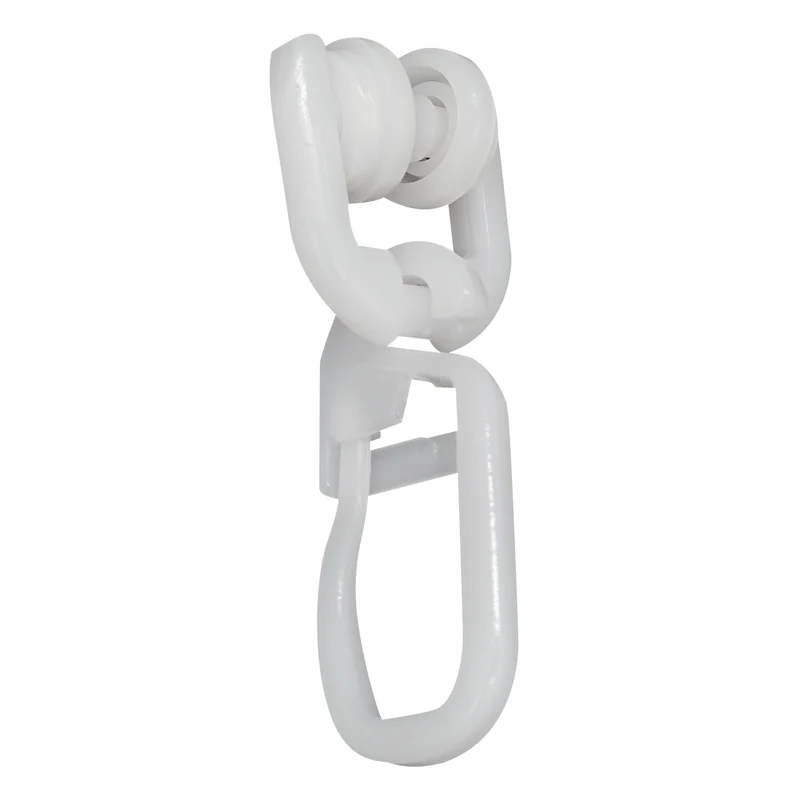 DELFRA 100 T-Rollen mit Faltenhaken weiss - Gardinenrolle T-Schiene