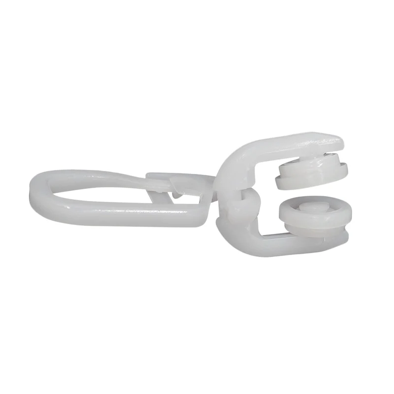 DELFRA 100 T-Rollen mit Faltenhaken weiss - Gardinenrolle T-Schiene
