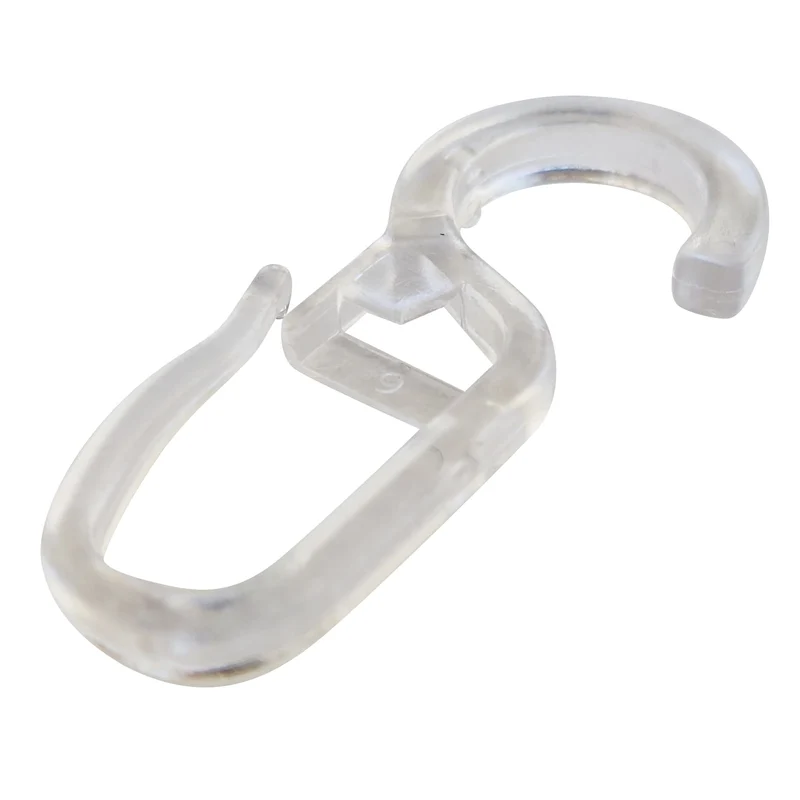100 Überklipshaken 10mm glasklar - Faltenlegehaken für Gardinenringe