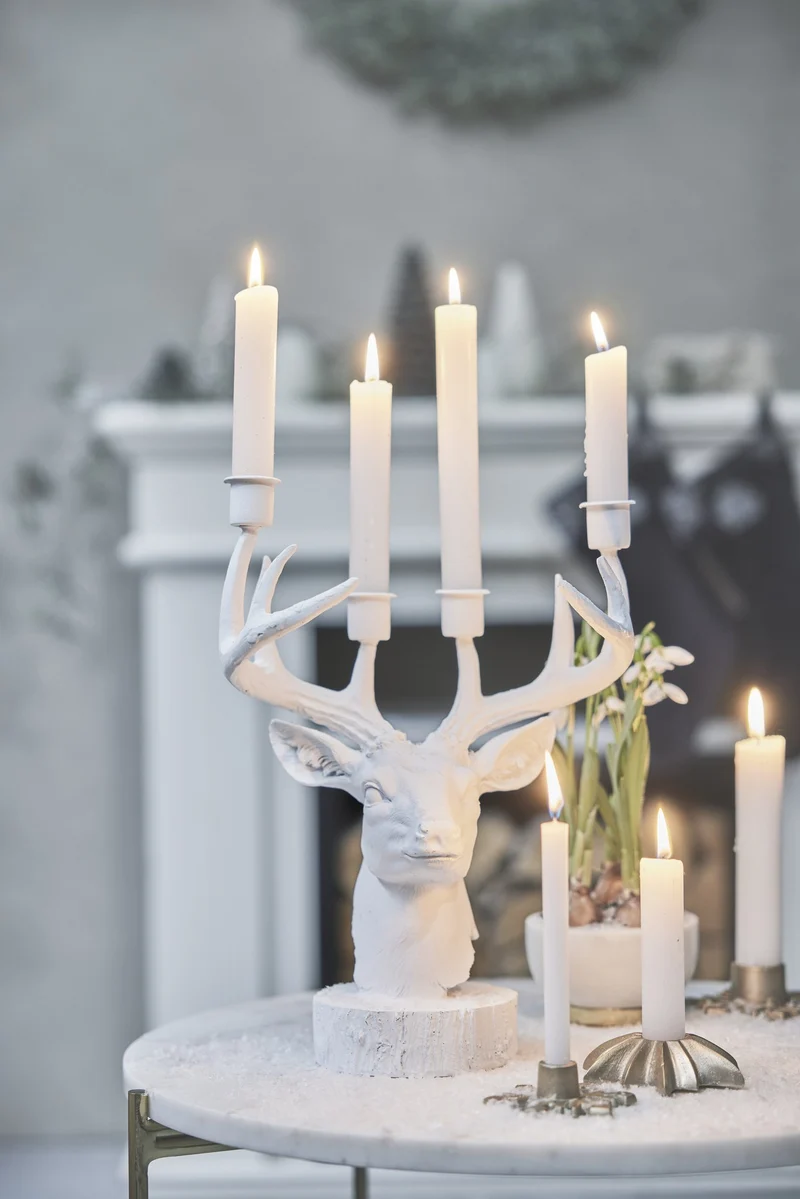 Missia Adventskerzenhalter Mistel hell gold