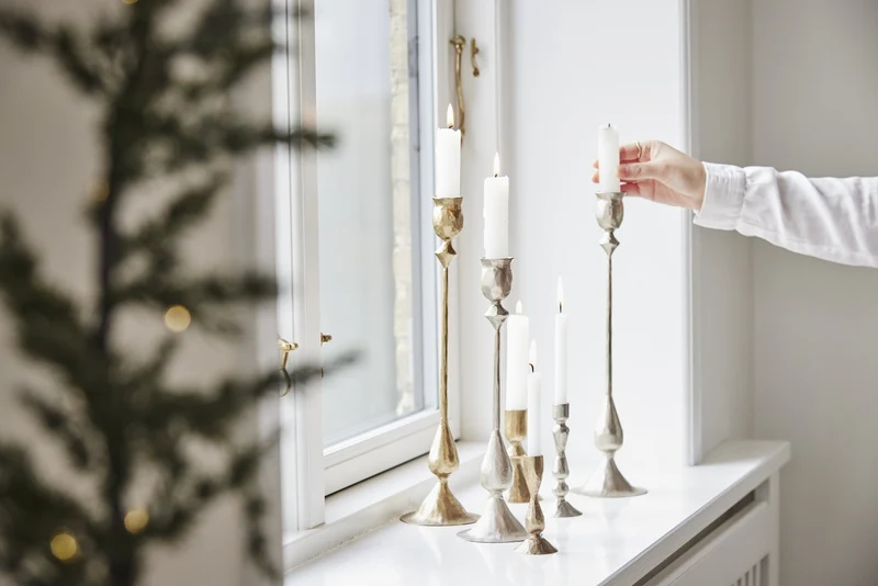 Ingrid kerzenleuchter H33,5 cm. hell gold