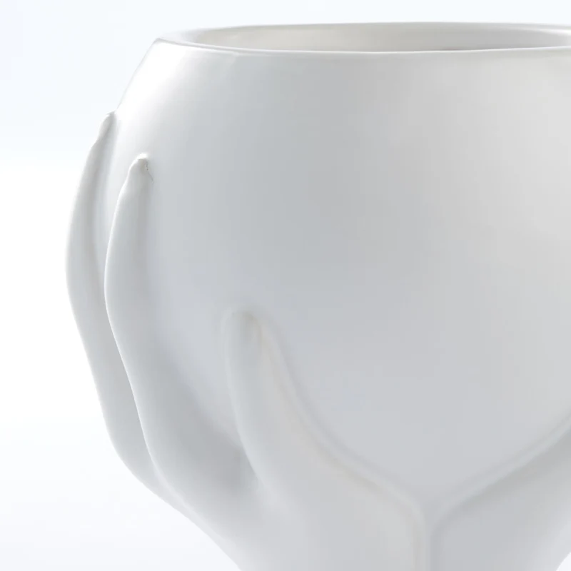 Haniya Topf H16,5 cm. weiss