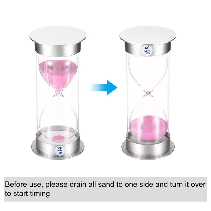 Sand Timer, Sandy Clock with Plastic Cover Count Down Sand Glass for Kitchen, Party