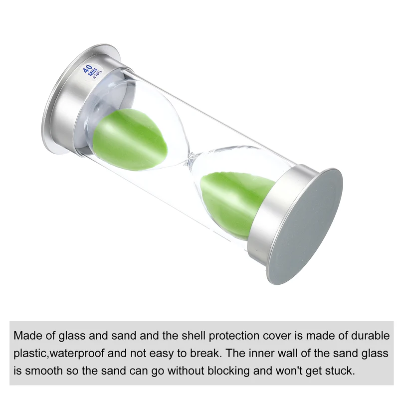 Sand Timer, Sandy Clock with Plastic Cover Count Down Sand Glass for Kitchen, Party