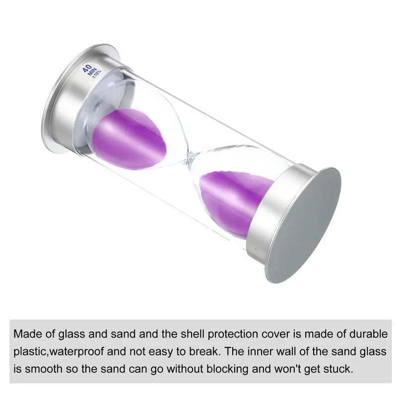 Sand Timer, Sandy Clock with Plastic Cover Count Down Sand Glass for Kitchen, Party