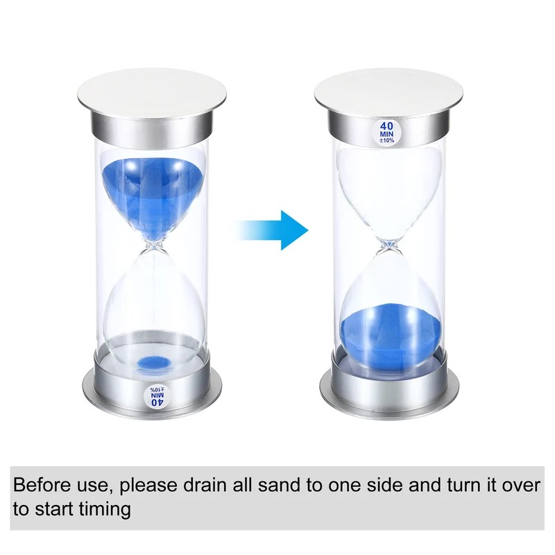 Sand Timer, Sandy Clock with Plastic Cover Count Down Sand Glass for Kitchen, Party