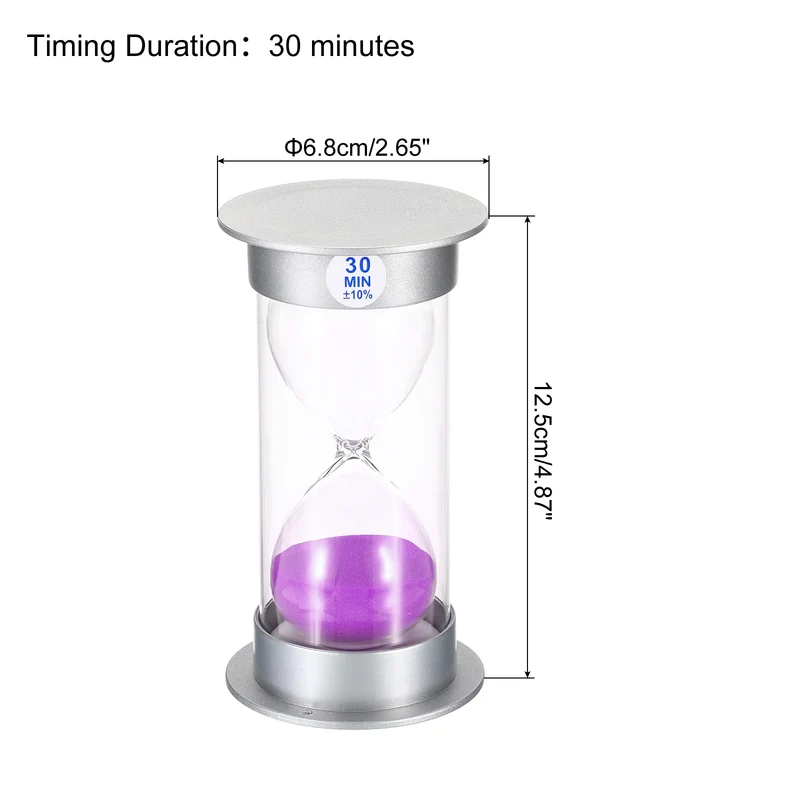 Sand Timer, Sandy Clock with Plastic Cover Count Down Sand Glass