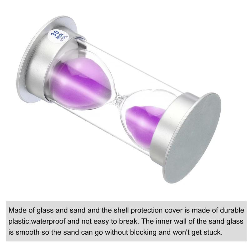 Sand Timer, Sandy Clock with Plastic Cover Count Down Sand Glass