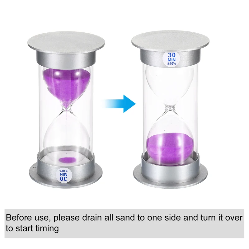 Sand Timer, Sandy Clock with Plastic Cover Count Down Sand Glass