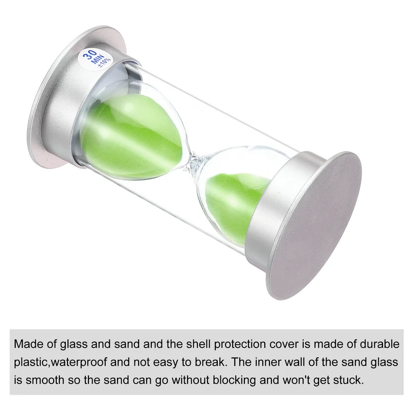 Sand Timer, Sandy Clock with Plastic Cover Count Down Sand Glass
