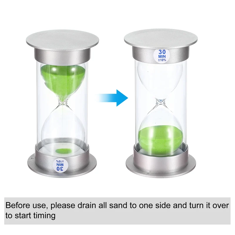 Sand Timer, Sandy Clock with Plastic Cover Count Down Sand Glass