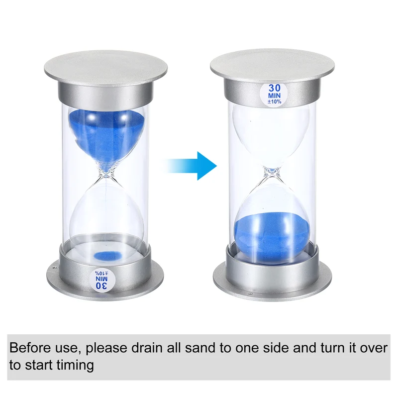 Sand Timer, Sandy Clock with Plastic Cover Count Down Sand Glass