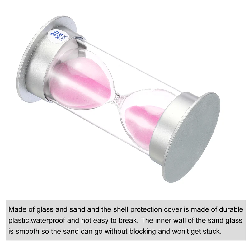 Sand Timer, Sandy Clock with Plastic Cover Count Down Sand Glass