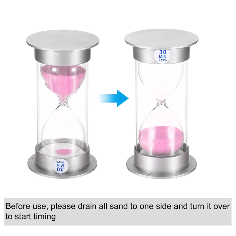 Sand Timer, Sandy Clock with Plastic Cover Count Down Sand Glass