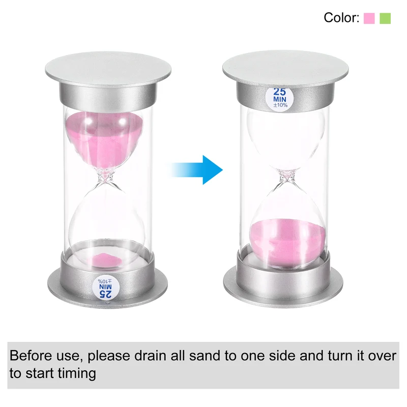 Sand Timer, Sandy Clock with Plastic Cover Count Down Sand Glass for Games