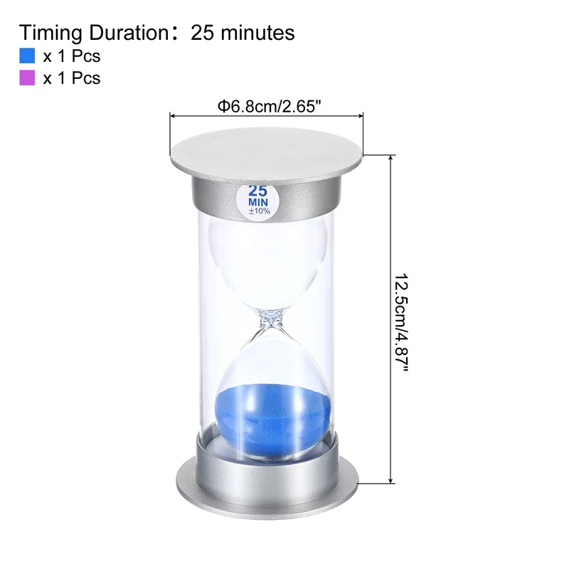 Sand Timer, Sandy Clock with Plastic Cover Count Down Sand Glass for Games