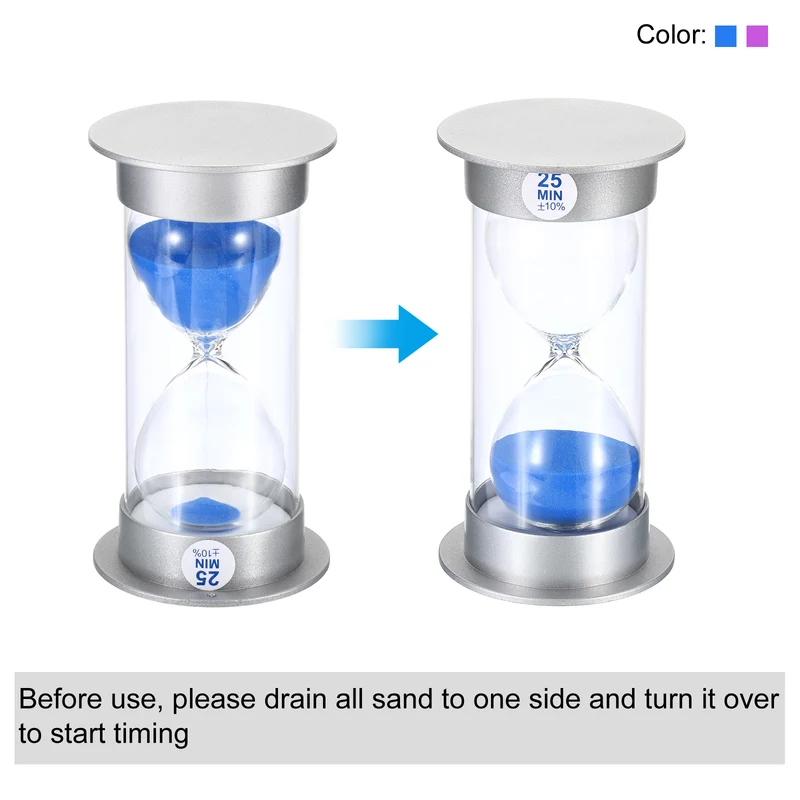 Sand Timer, Sandy Clock with Plastic Cover Count Down Sand Glass for Games