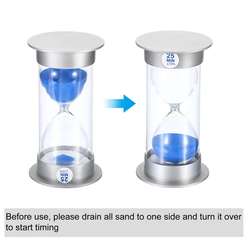 Sand Timer, Sandy Clock with Plastic Cover Count Down Sand Glass for Games, Kitchen