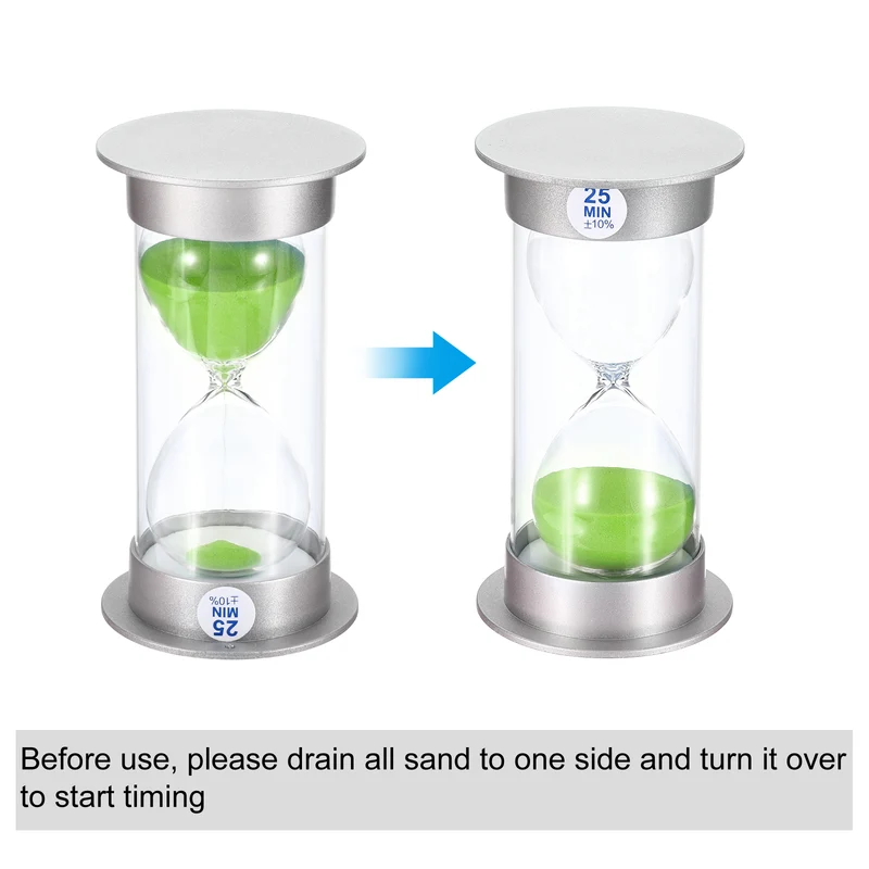 Sand Timer, Sandy Clock with Plastic Cover Count Down Sand Glass for Games, Kitchen