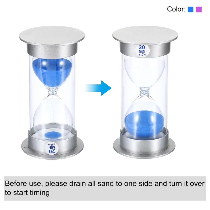 Sand Timer, Sandy Clock with Plastic Cover Count Down Sand Glass for Games, Kitchen