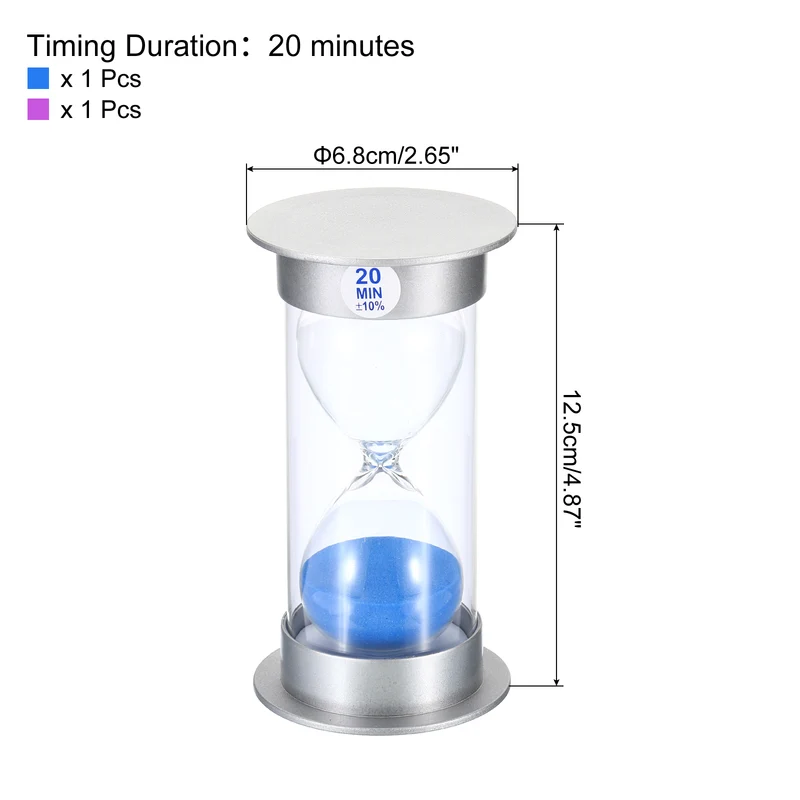 Sand Timer, Sandy Clock with Plastic Cover Count Down Sand Glass for Games, Kitchen