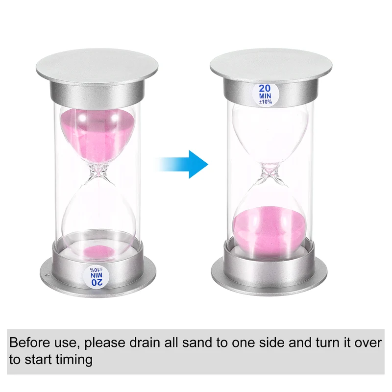 Sand Timer, Sandy Clock with Plastic Cover Count Down Sand Glass for Games, Kitchen, Party