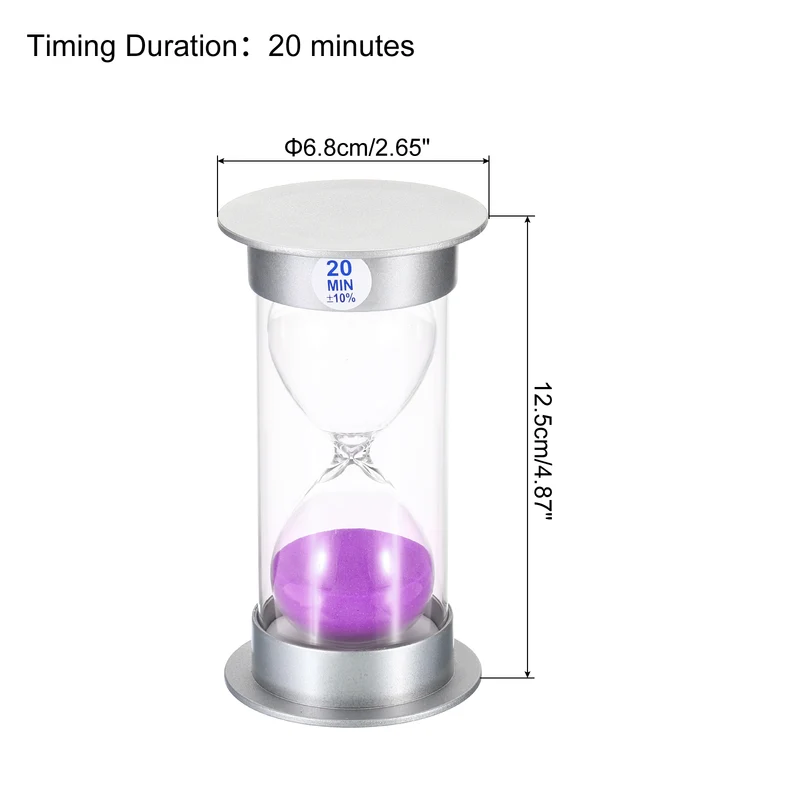 Sand Timer, Sandy Clock with Plastic Cover Count Down Sand Glass for Games, Kitchen, Party