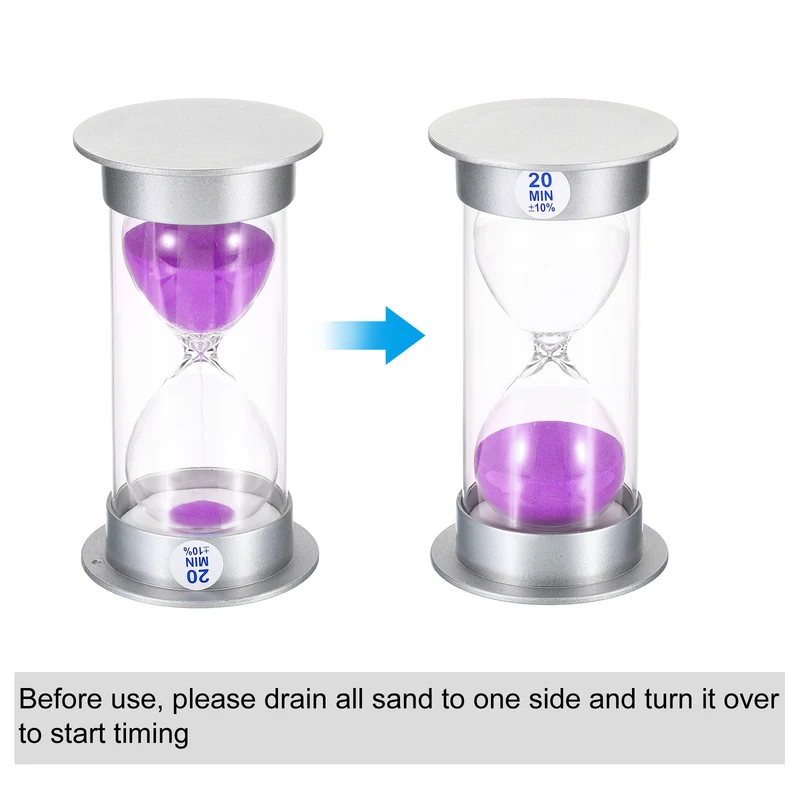 Sand Timer, Sandy Clock with Plastic Cover Count Down Sand Glass for Games, Kitchen, Party
