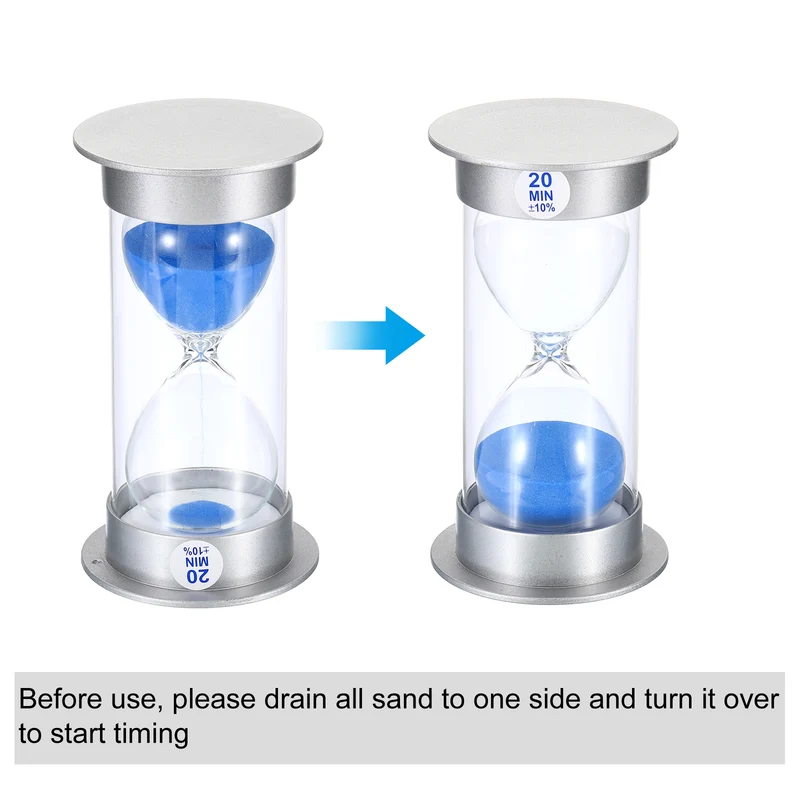 Sand Timer, Sandy Clock with Plastic Cover Count Down Sand Glass for Games, Kitchen, Party