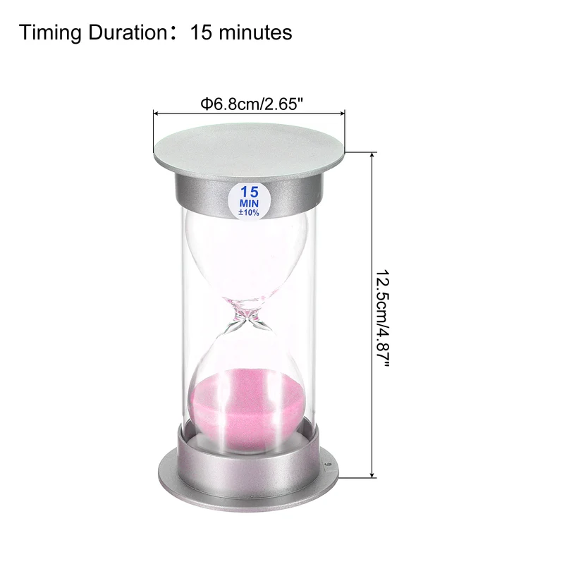 Sand Timer, Sandy Clock with Plastic Cover Count Down Sand Glass for Games, Kitchen, Party Favors DIY