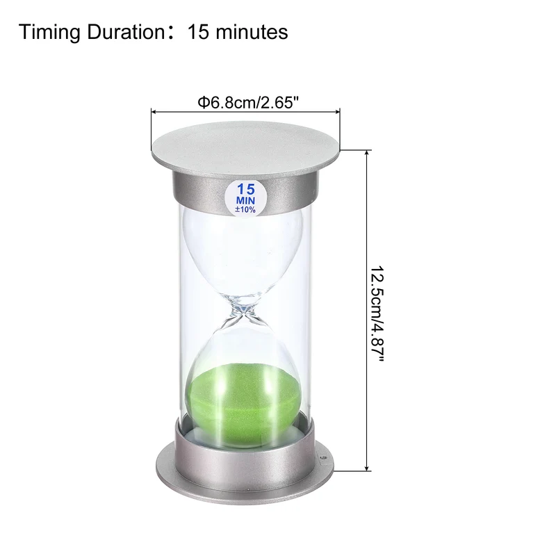 Sand Timer, Sandy Clock with Plastic Cover Count Down Sand Glass for Games, Kitchen, Party Favors DIY