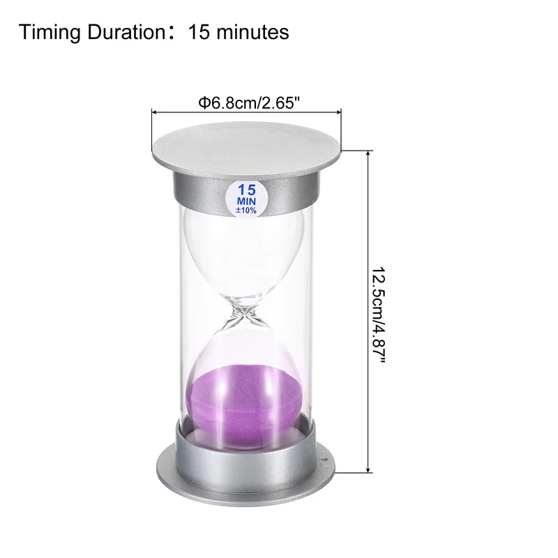 Sand Timer, Sandy Clock with Plastic Cover Count Down Sand Glass for Games, Kitchen, Party Favors DIY