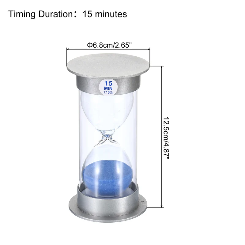 Sand Timer, Sandy Clock with Plastic Cover Count Down Sand Glass for Games, Kitchen, Party Favors DIY