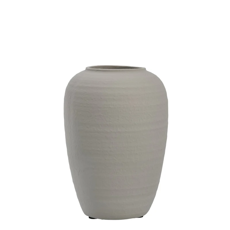 Catia Vase H27 cm. silber grau