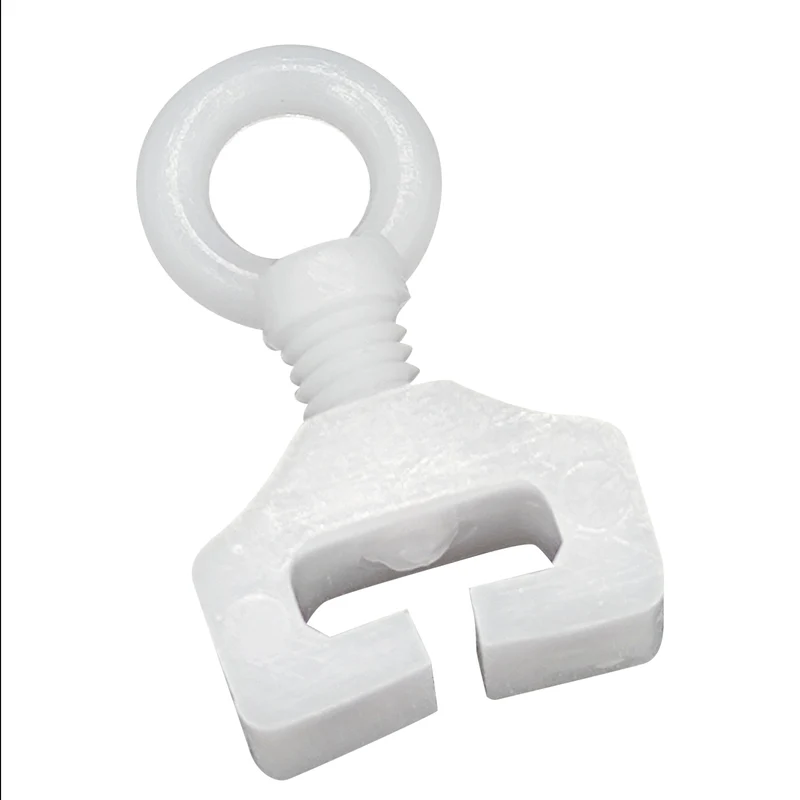 DELFRA 10 T-Feststeller für T-Schienen - Farbe weiss