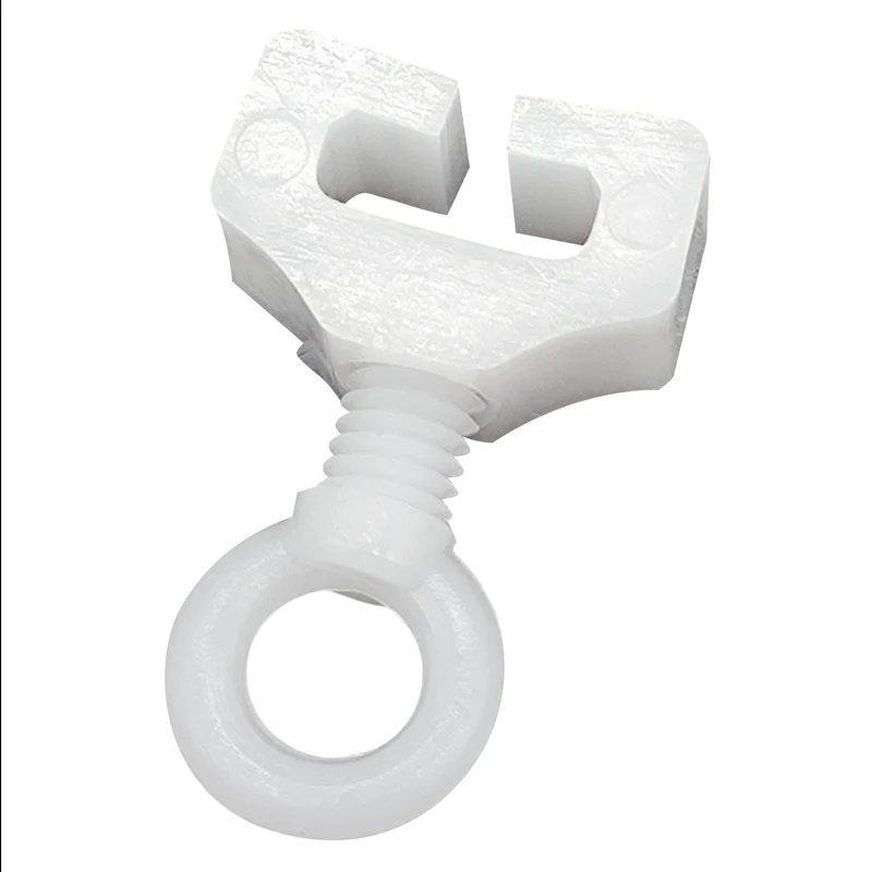 DELFRA 10 T-Feststeller für T-Schienen - Farbe weiss