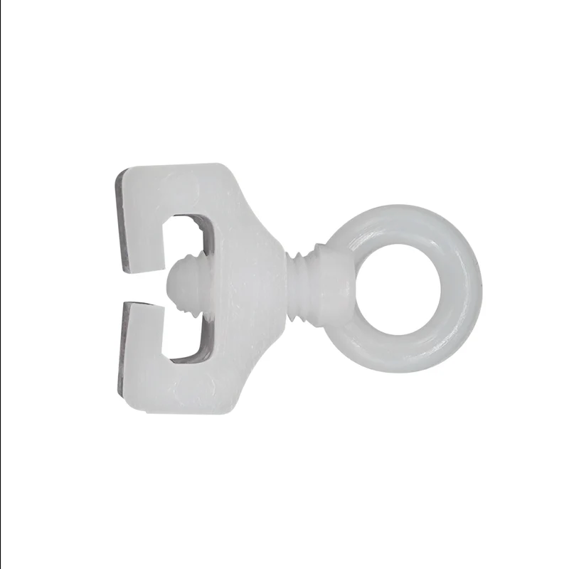 DELFRA 10 T-Feststeller für T-Schienen - Farbe weiss