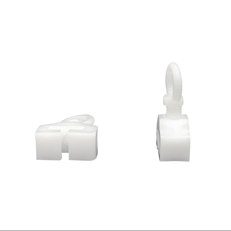 DELFRA 10 T-Feststeller für T-Schienen - Farbe weiss