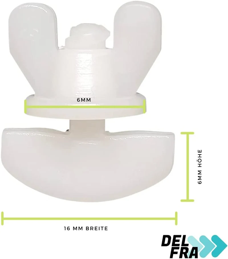 DELFRA 10 Universal Zwischenfeststeller für Gardinenschienen