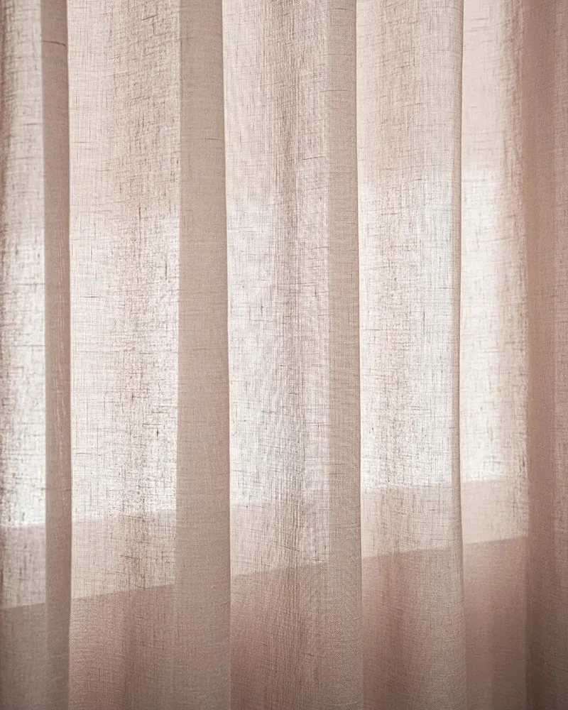 Yarn Sheer Ripple Fold Custom Curtains With Track