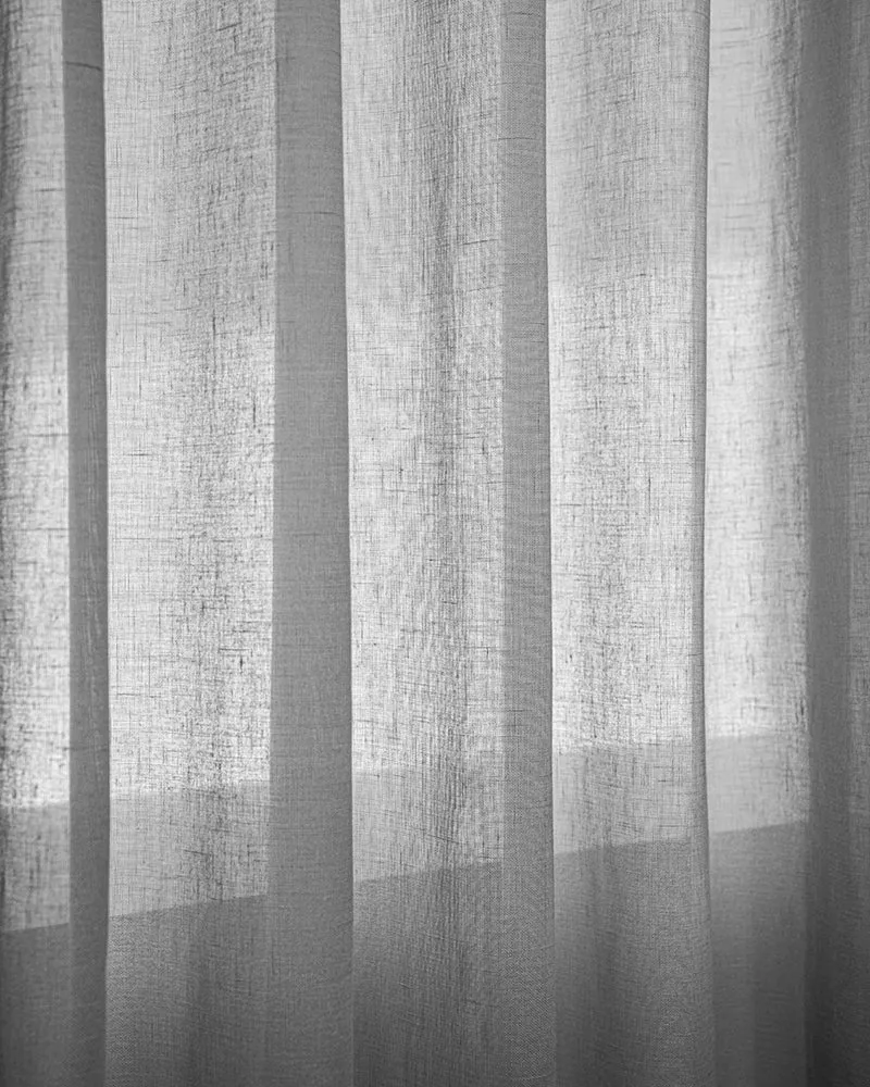 Yarn Sheer Ripple Fold Custom Curtains With Track