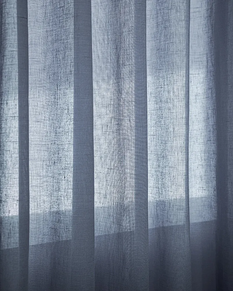 Yarn Sheer Ripple Fold Custom Curtains With Track