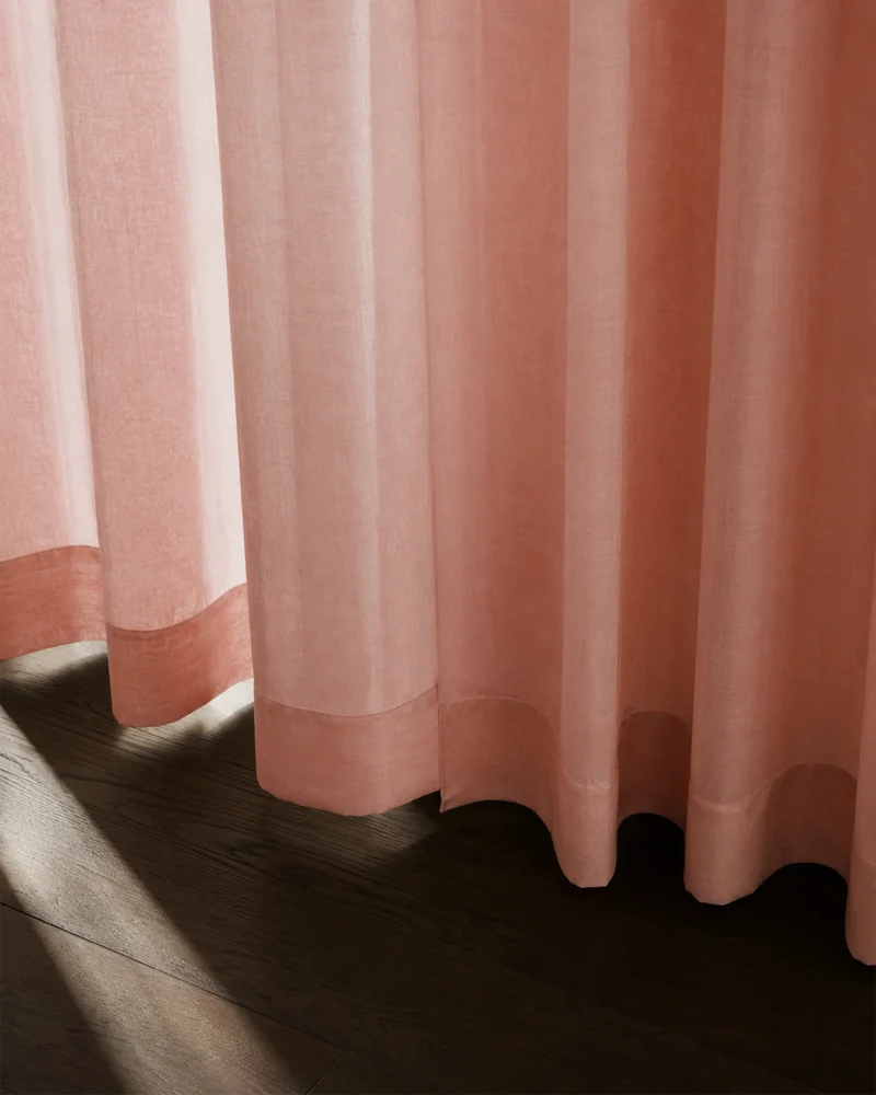 Yarn Sheer Ripple Fold Custom Curtains With Track