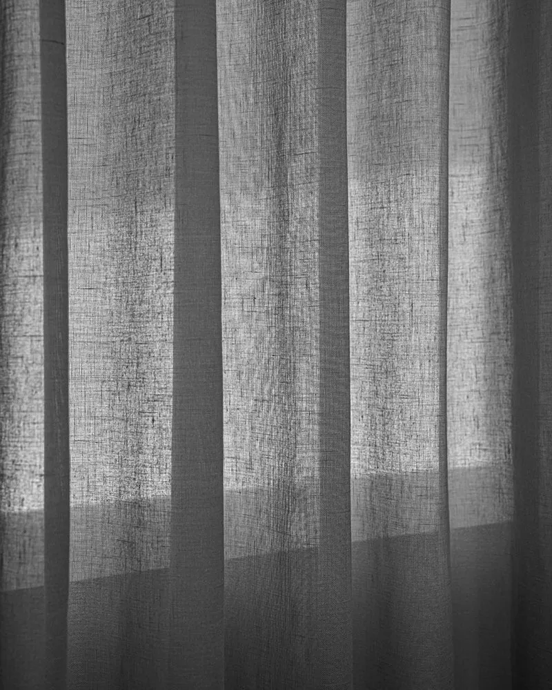Yarn Sheer Ripple Fold Custom Curtains With Track