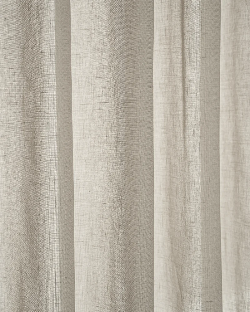 Yarn Sheer Ripple Fold Custom Curtains With Track