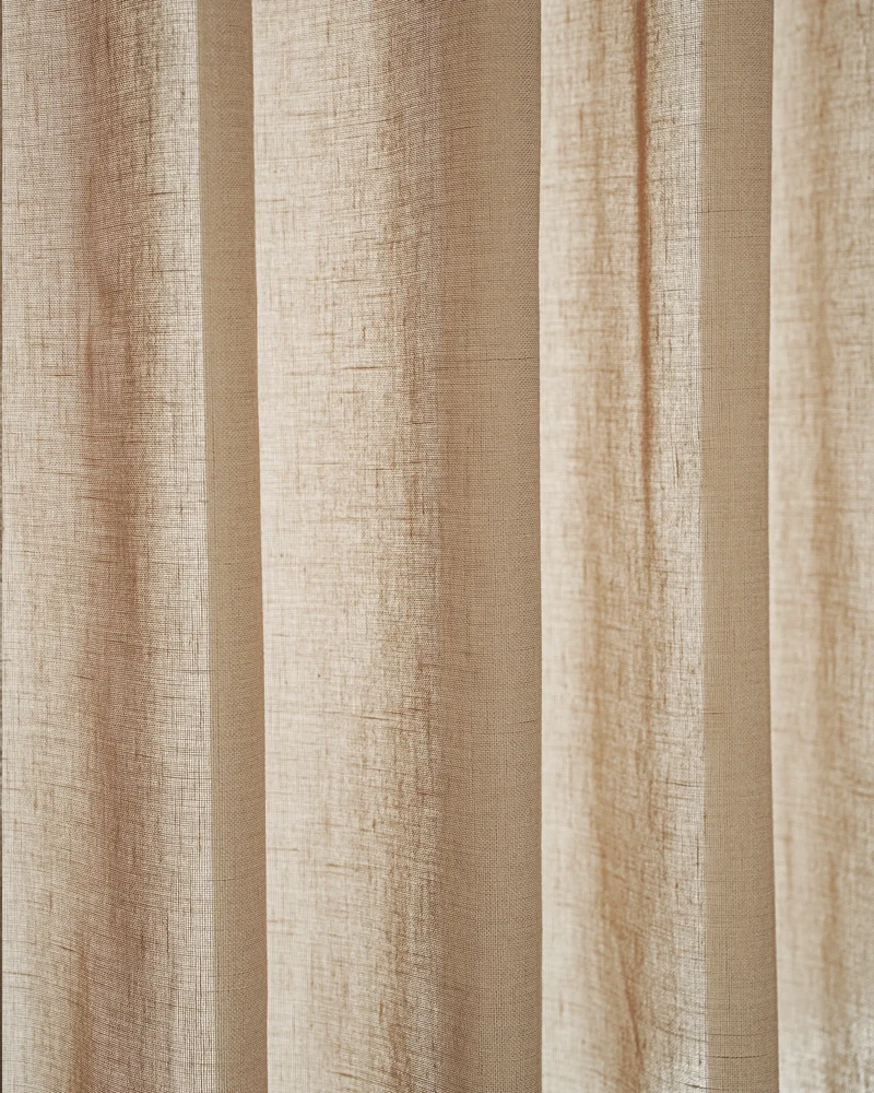 Yarn Sheer Ripple Fold Custom Curtains With Track