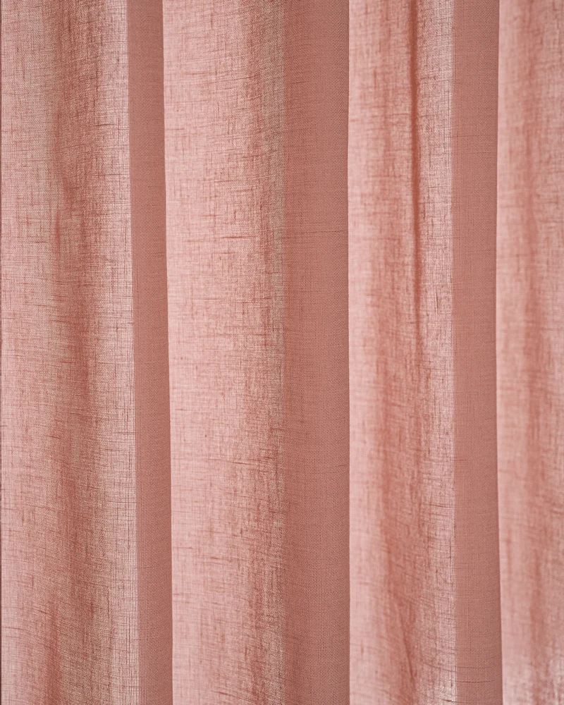 Yarn Sheer Ripple Fold Custom Curtains With Track