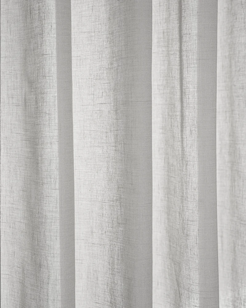 Yarn Sheer Ripple Fold Custom Curtains With Track