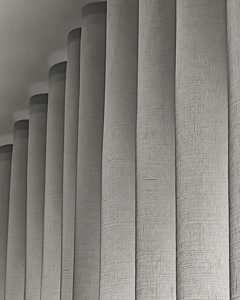 Yarn Sheer Ripple Fold Custom Curtains With Track