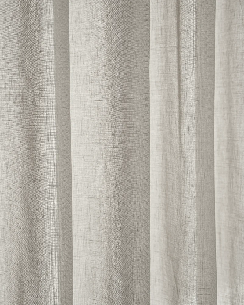 Yarn Sheer Ripple Fold Custom Curtains With Track